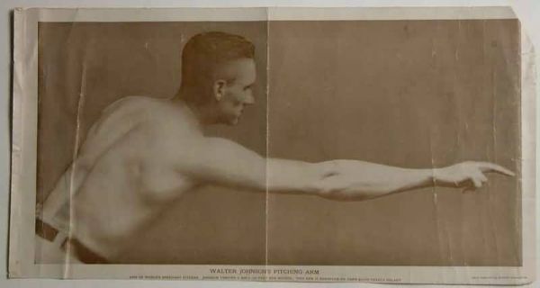1913 Baseball Magazine Premium Walter Johnson's Pitching Arm